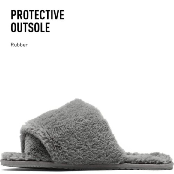 Sorel Shoes - NEW Sorel Go Women's Mail Run Soft Fluffy Slide-On Slip-On Slippers GRAY SIZE 6